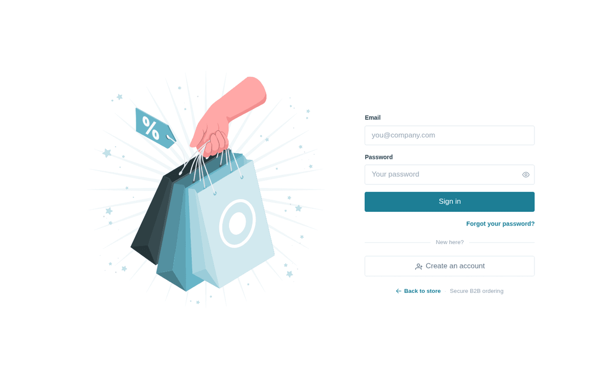 Figure: The storefront sign-in page
